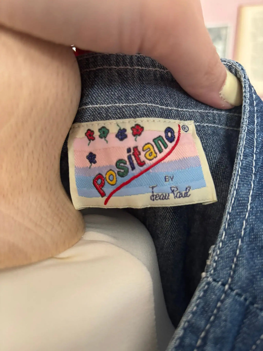Robe denim sans manches boutonnée – Du 42 au 46 - Vintage années 90