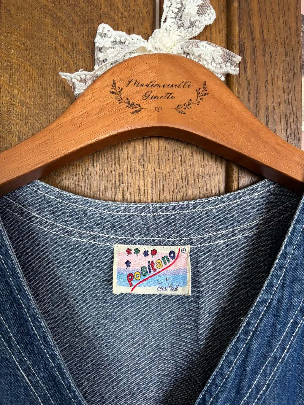 Robe denim sans manches boutonnée – Du 42 au 46 - Vintage années 90