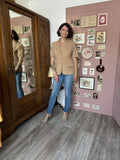Veste tailleur d'été safari beige –T.38 - Vintage années 80/90