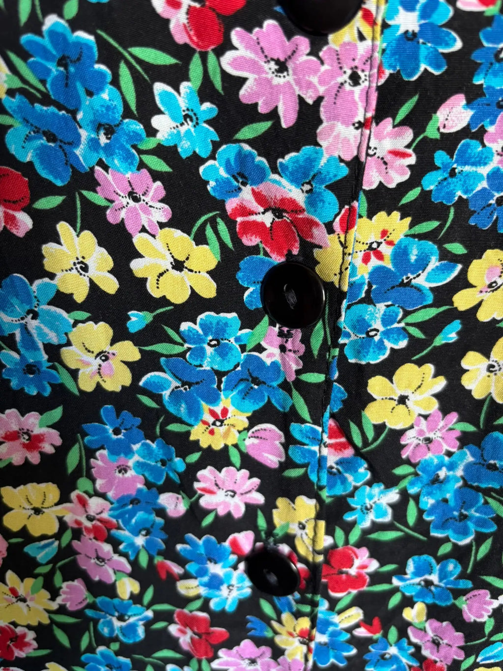 Robe fleurie fluide boutonnée – T.38/40 - Vintage années 80/90