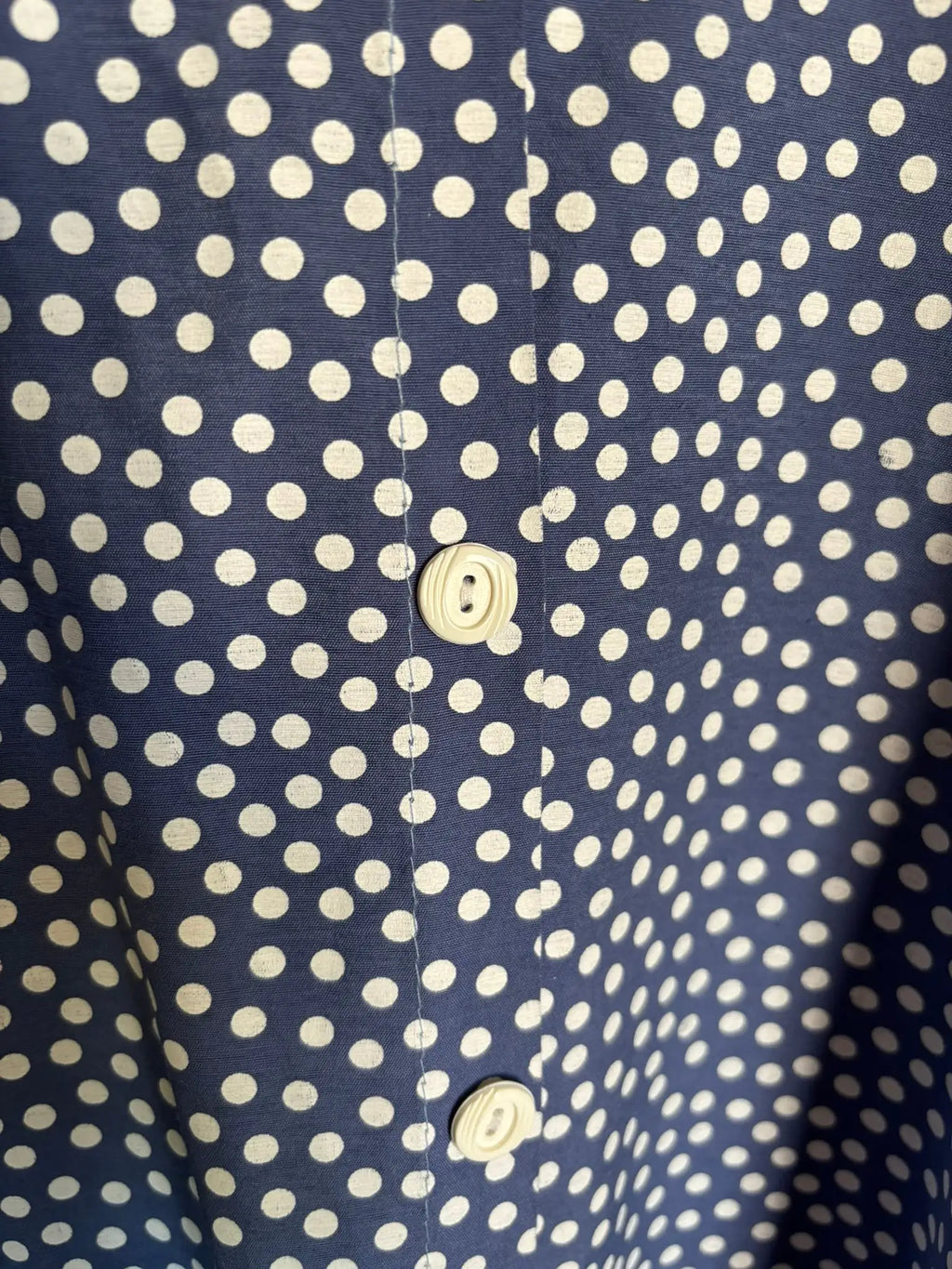 Robe à pois bleue et blanche – Cousue main –T.38/40 -  Vintage années 80/90