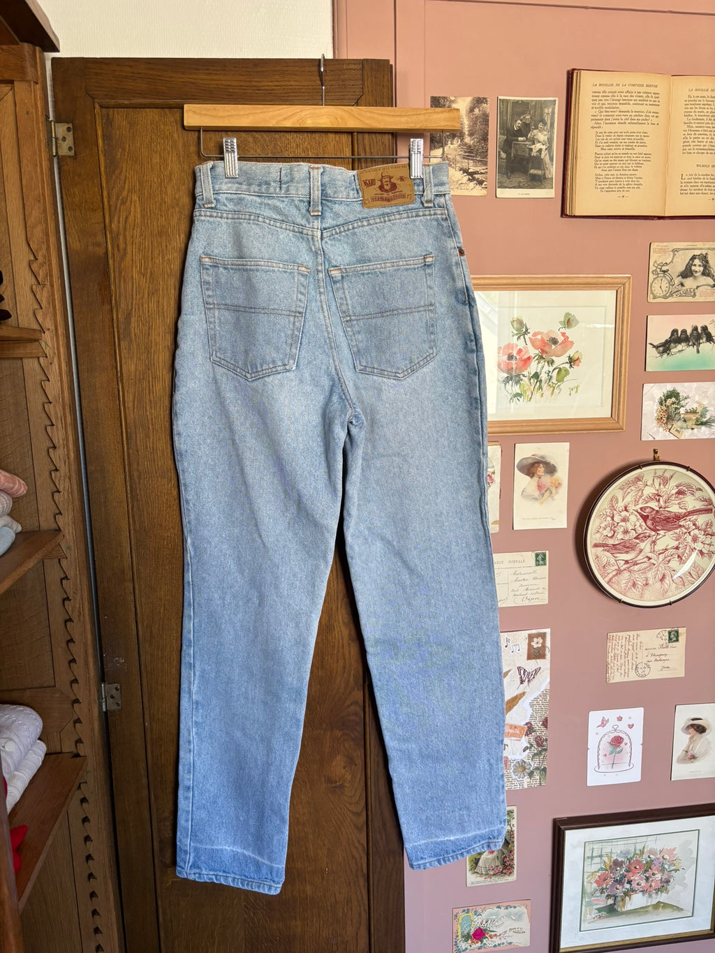 Jeans mom taille haute bleu ciel – T.34 - Vintage années 2000