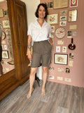 Short bermuda fluide en viscose et lin – T.36 – Vintage années 90