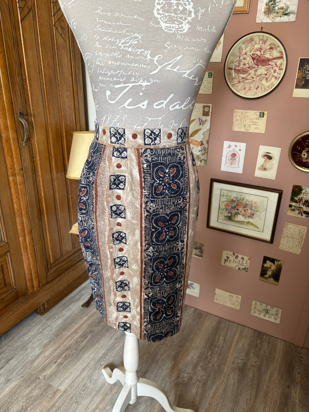 Ensemble en coton et lin – T.34– Vintage années 80/90