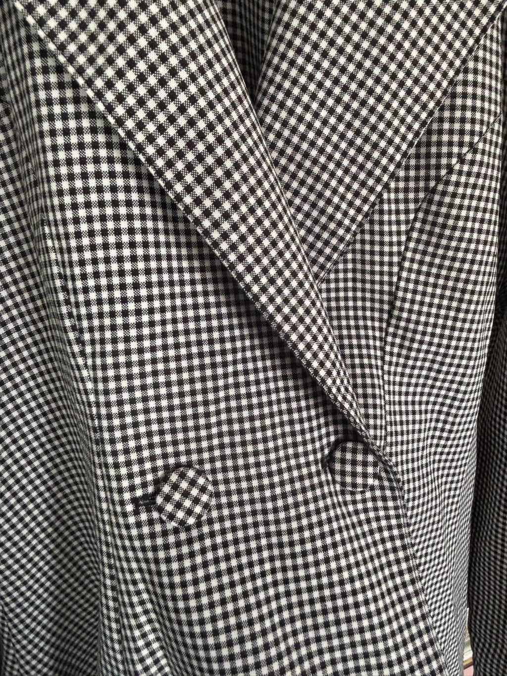 Asymmetrical gingham jacket – Fiorella di Verdi – Size 38 – 90s Vintage