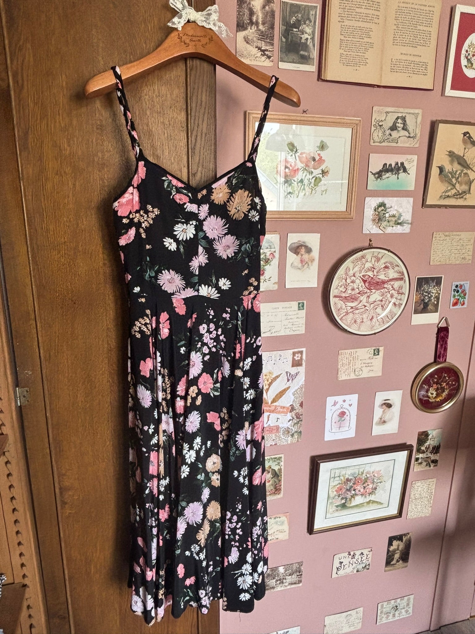 Robe fleurie en viscose – Pronostic – T.34/36 – Vintage années 80/90