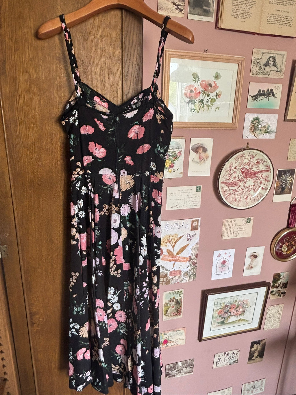 Robe fleurie en viscose – Pronostic – T.34/36 – Vintage années 80/90