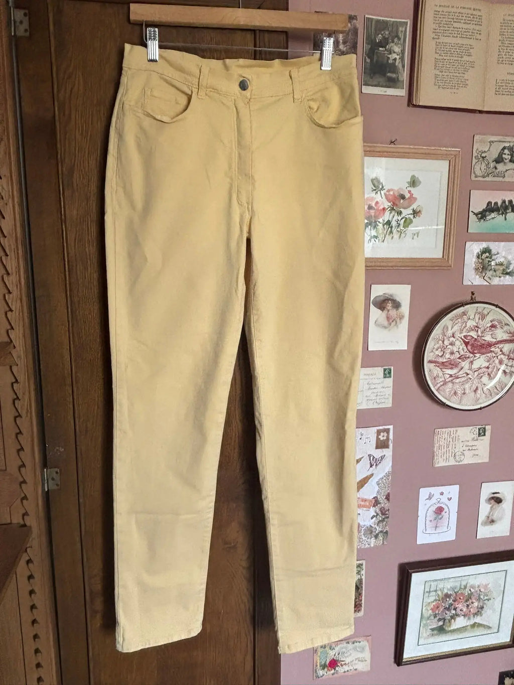 Pantalon taille haute Titi brodé – Miss Aventures – T.38/40 – Vintage années 2000
