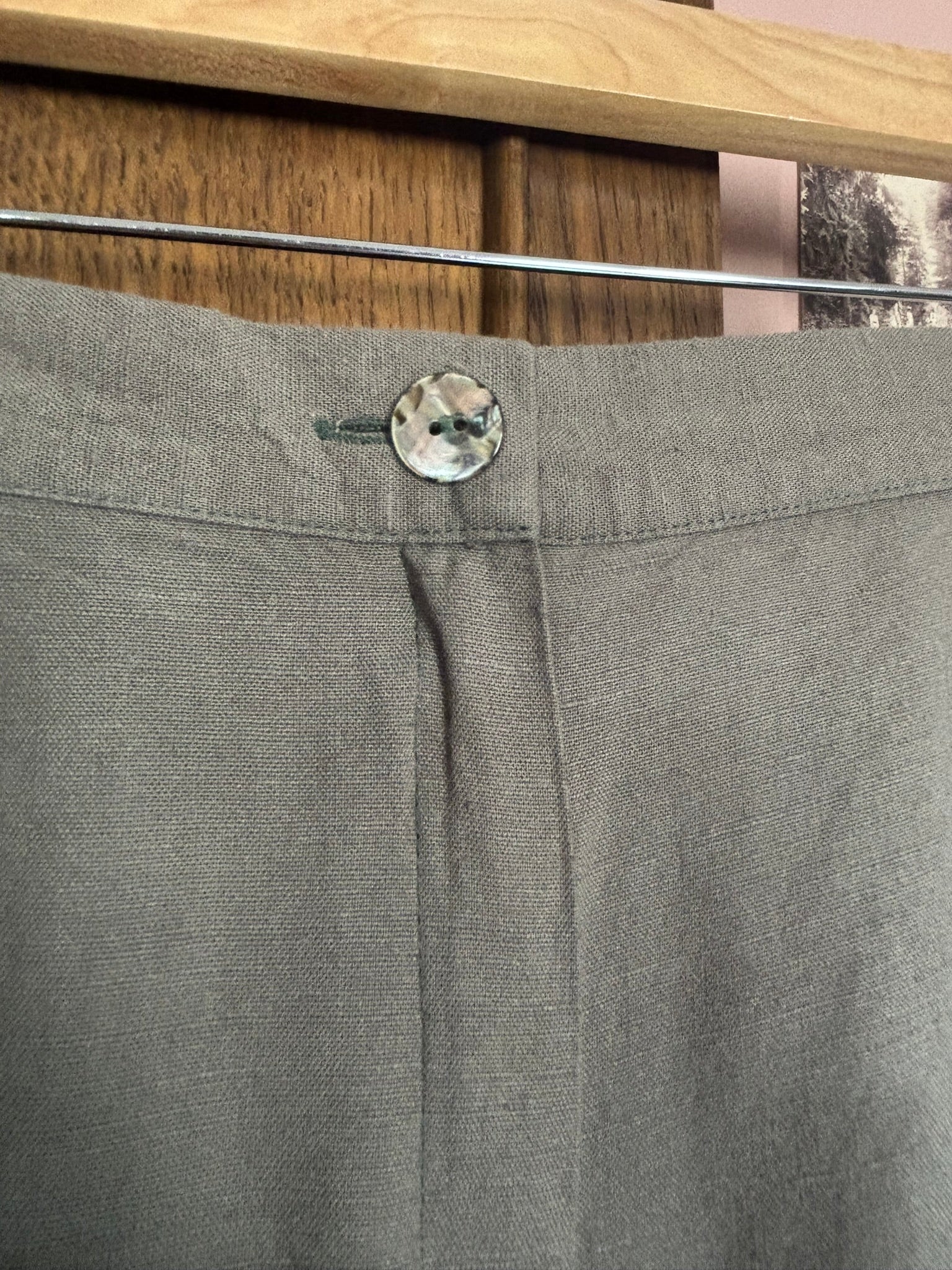 Short bermuda fluide en viscose et lin – T.36 – Vintage années 90