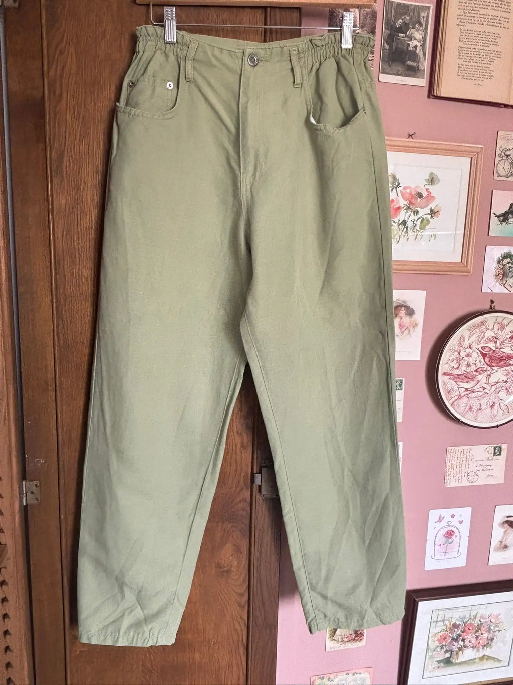 Pantalon kaki effet lin – Starway – T.38/40 – Vintage années 90/2000