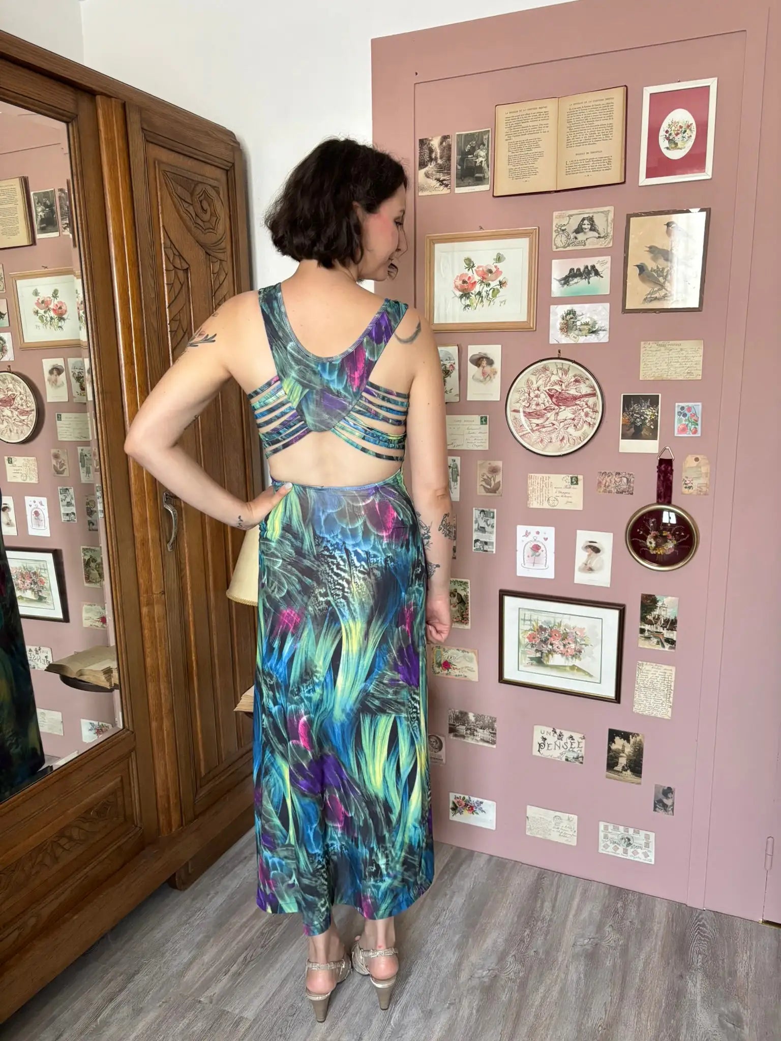 Robe dos nu jungle – T.36/38 - Vintage - Années 2000