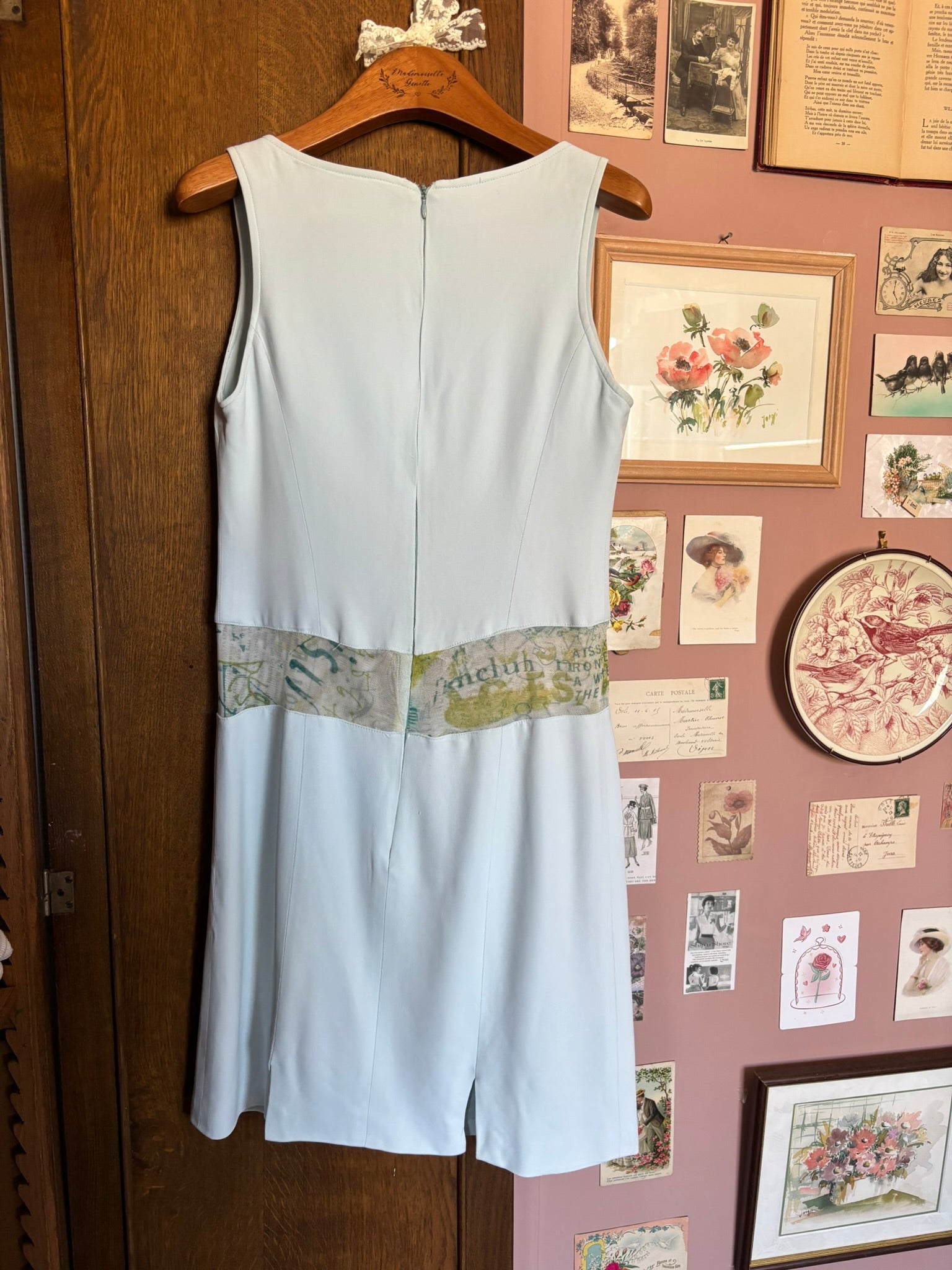 Robe ajustée bleu ciel – T.34 – Vintage années 2000
