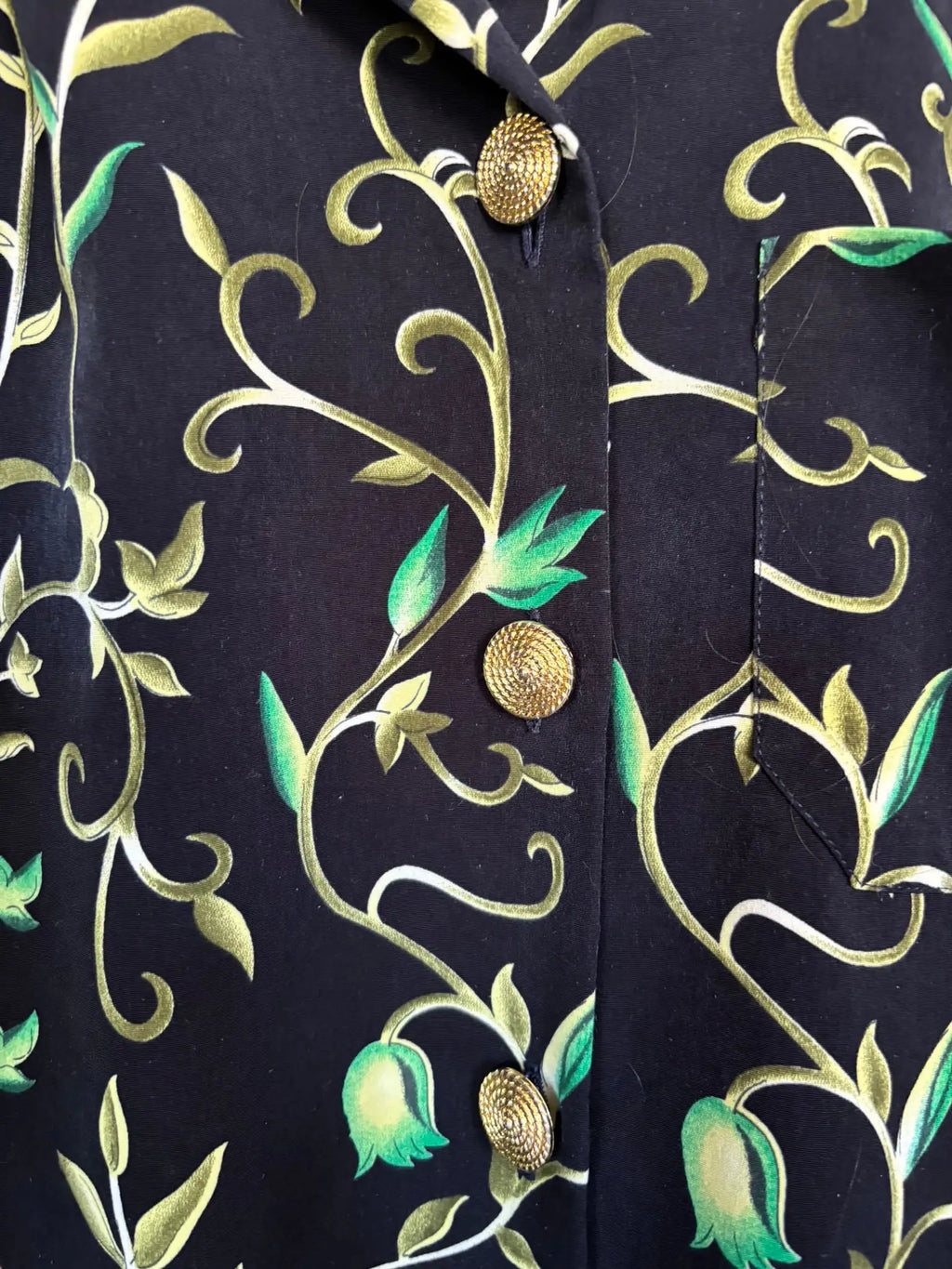 Robe fleurie bleu marine – T.38/40 – Vintage années 90