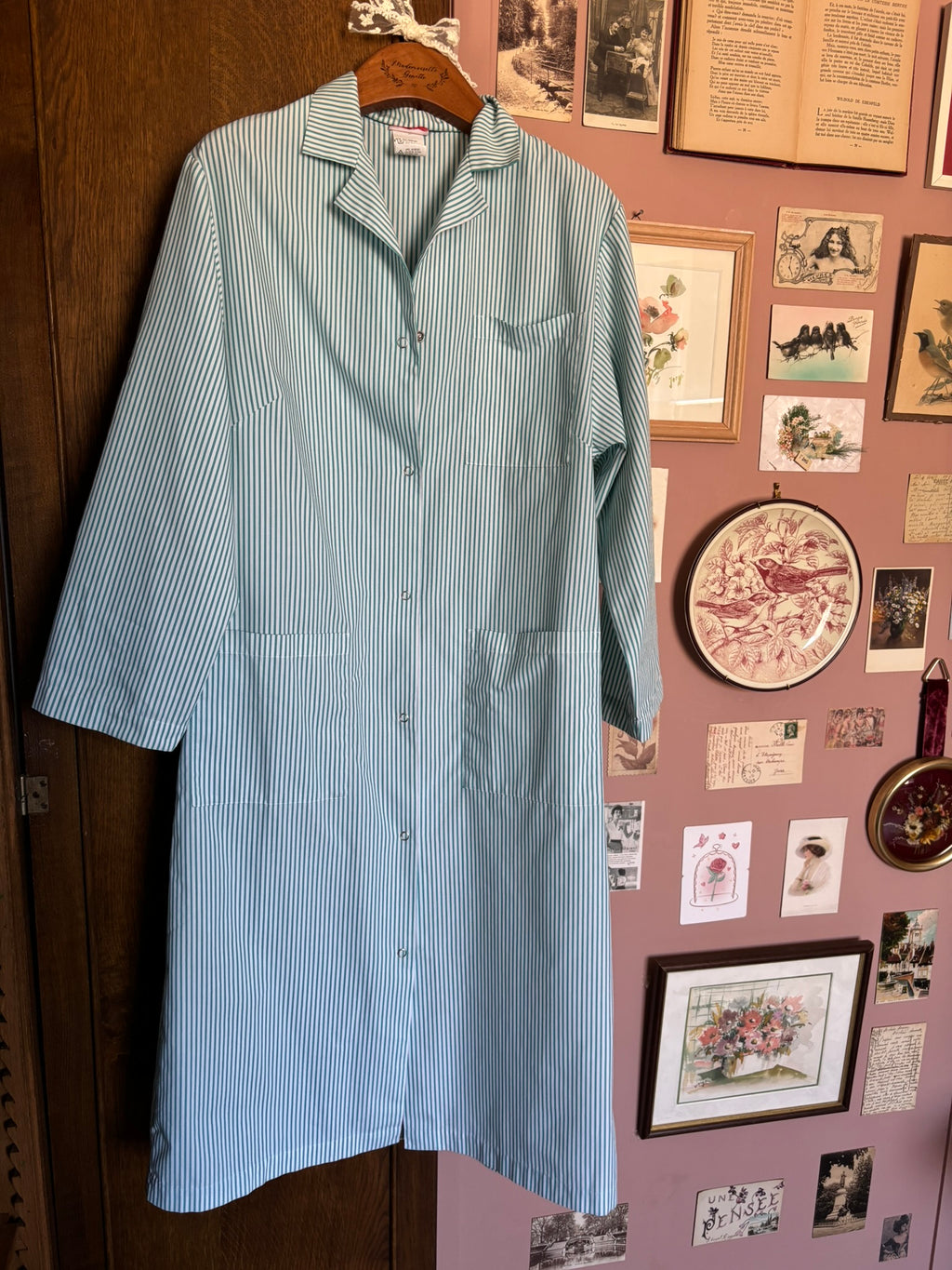 Robe rayée verte – T.38/40 – Vintage années 2000