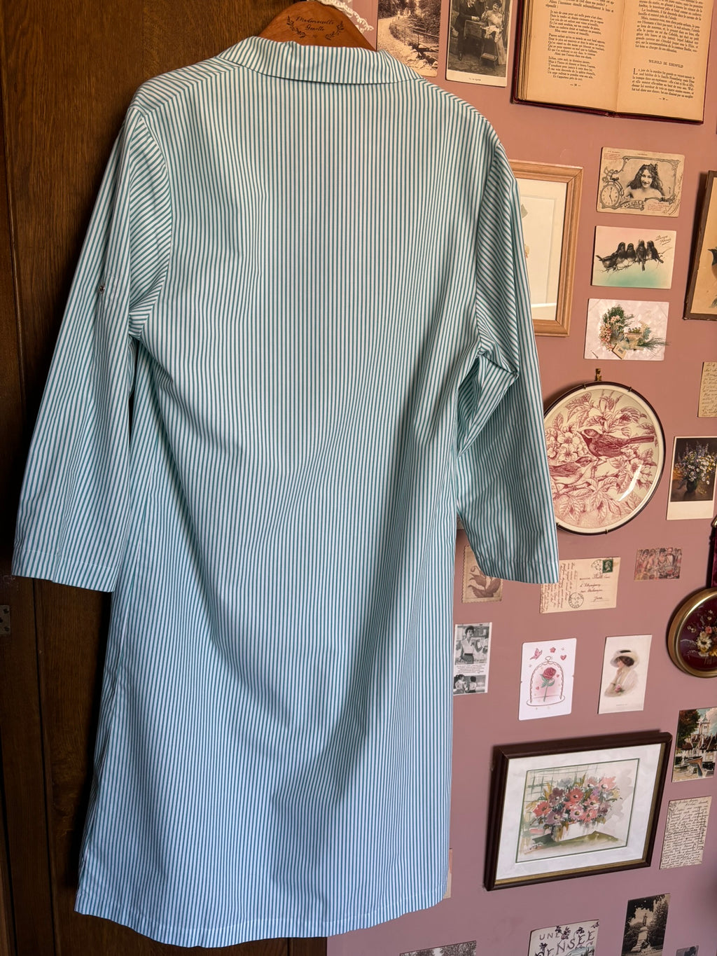 Robe rayée verte – T.38/40 – Vintage années 2000