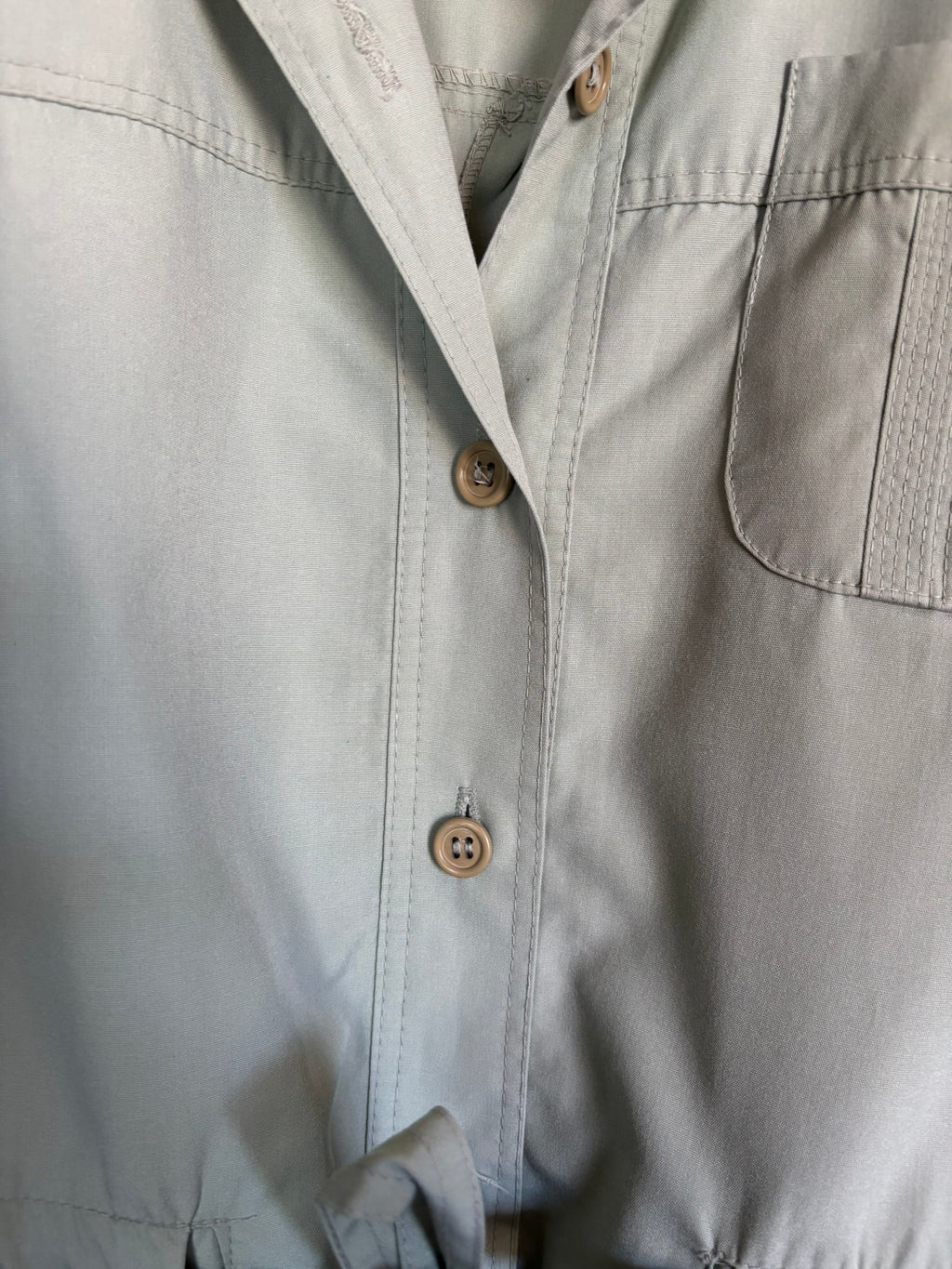 Robe safari vert sauge – T.38/40 – Vintage années 80/90