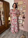 Robe longue fleurie cousue main - T.36 - Vintage - Années 70/80