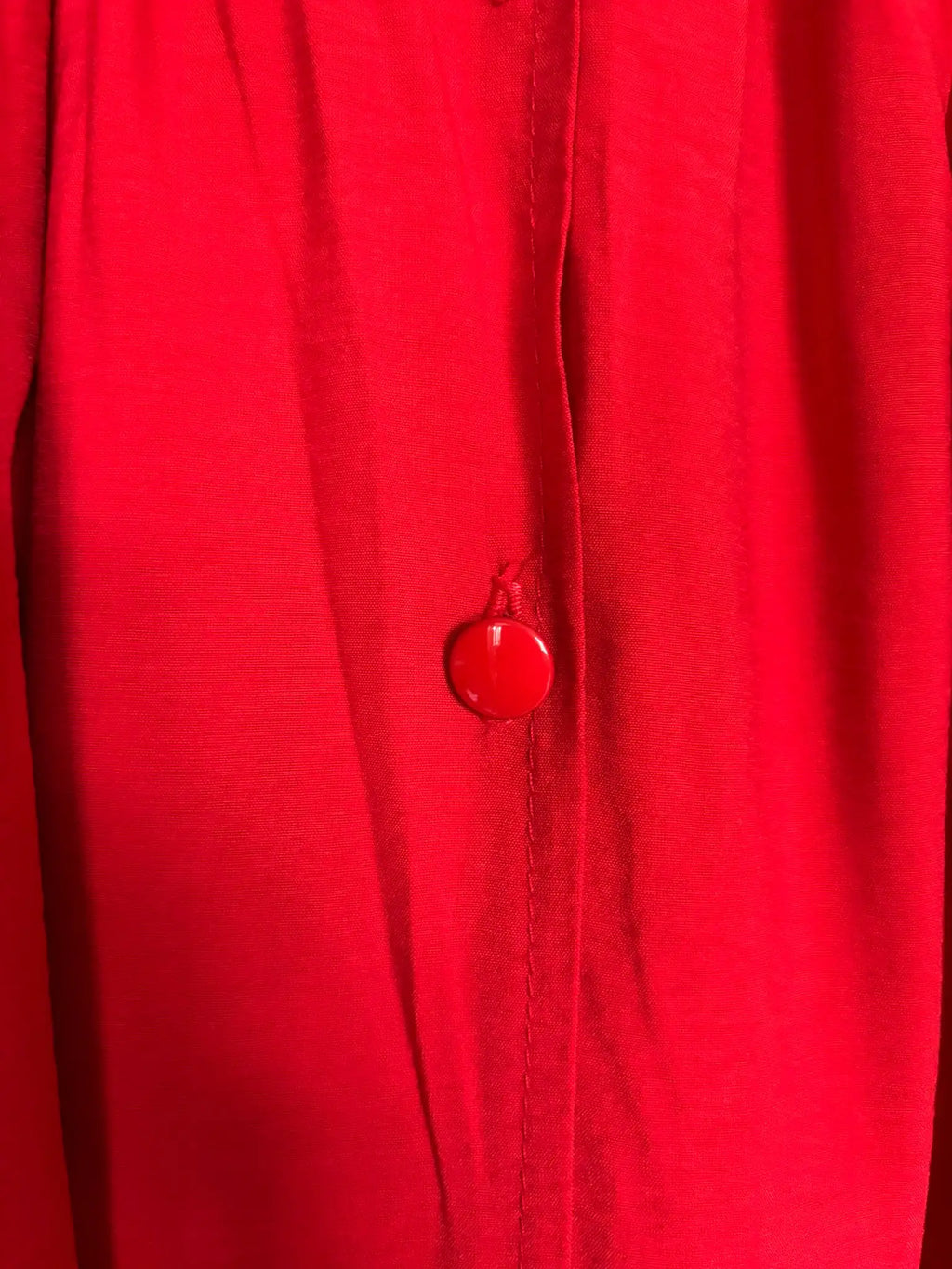 Jupe midi rouge boutonnée – Fabriquée en France – T.40/42 – Vintage années 80/90