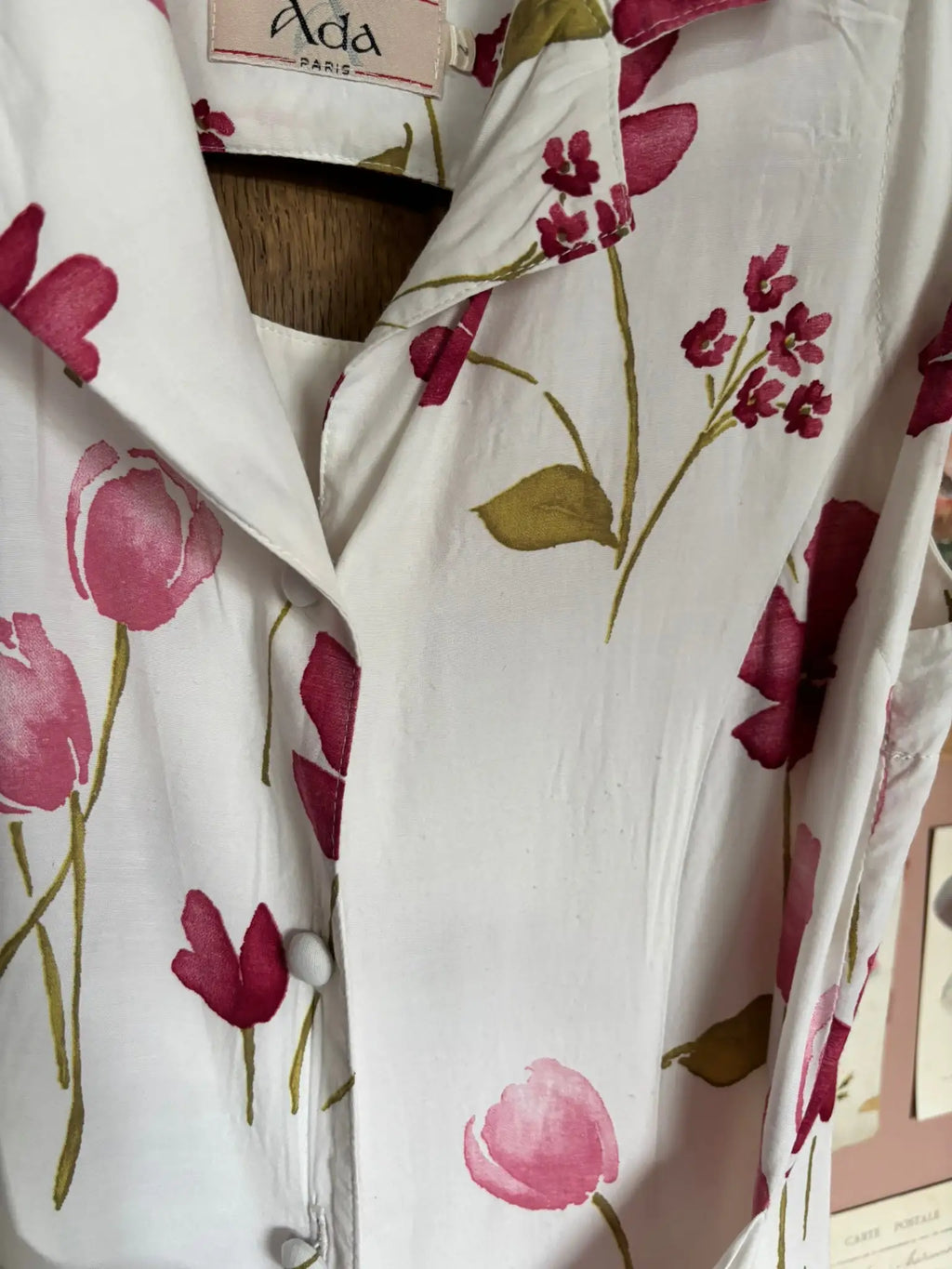 Robe vintage fleurie Ada à ceinture – T.36 – Années 90/2000