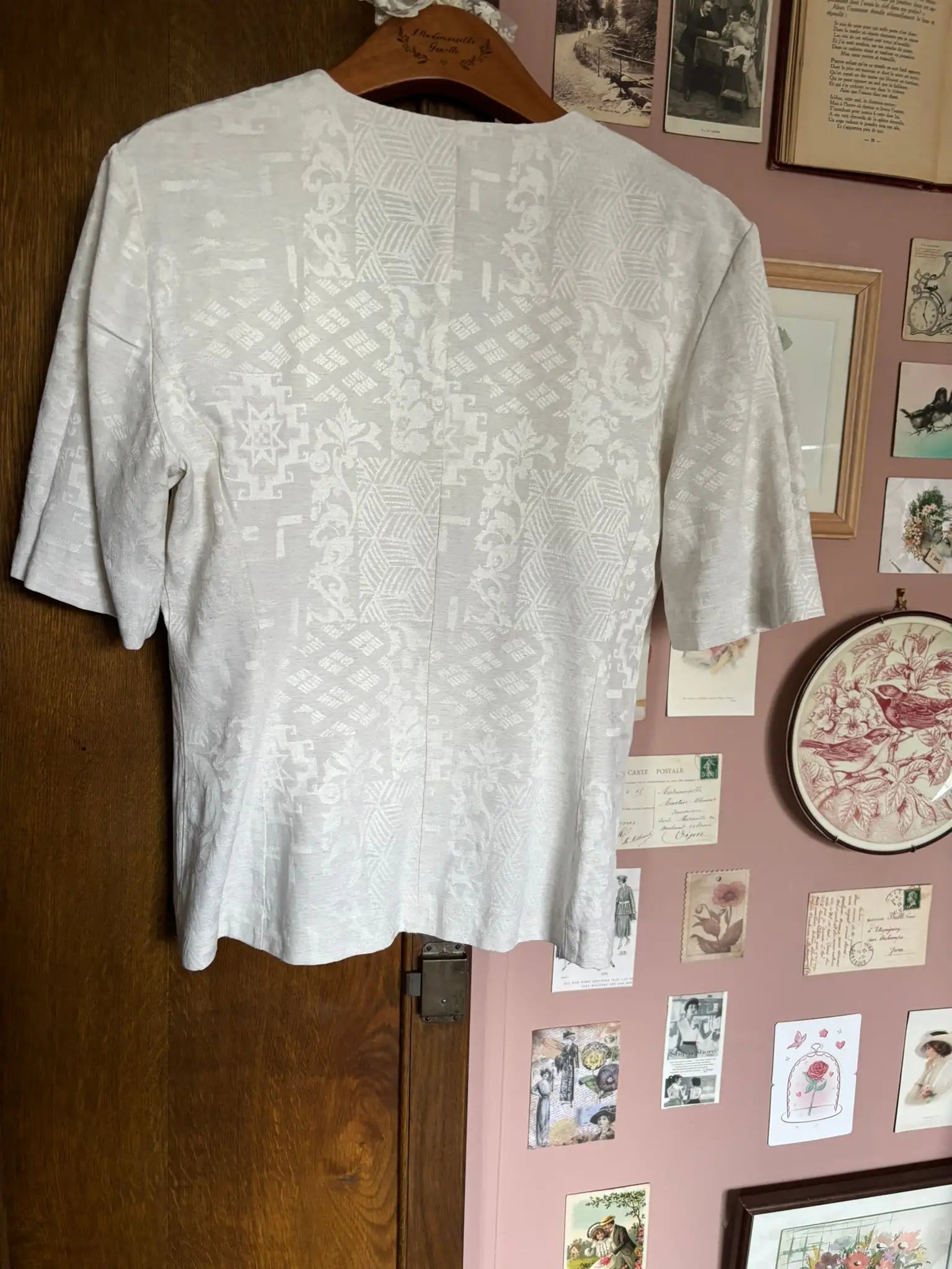 Chemisier jacquard Pimkie – T. 38 – Vintage années 90/2000