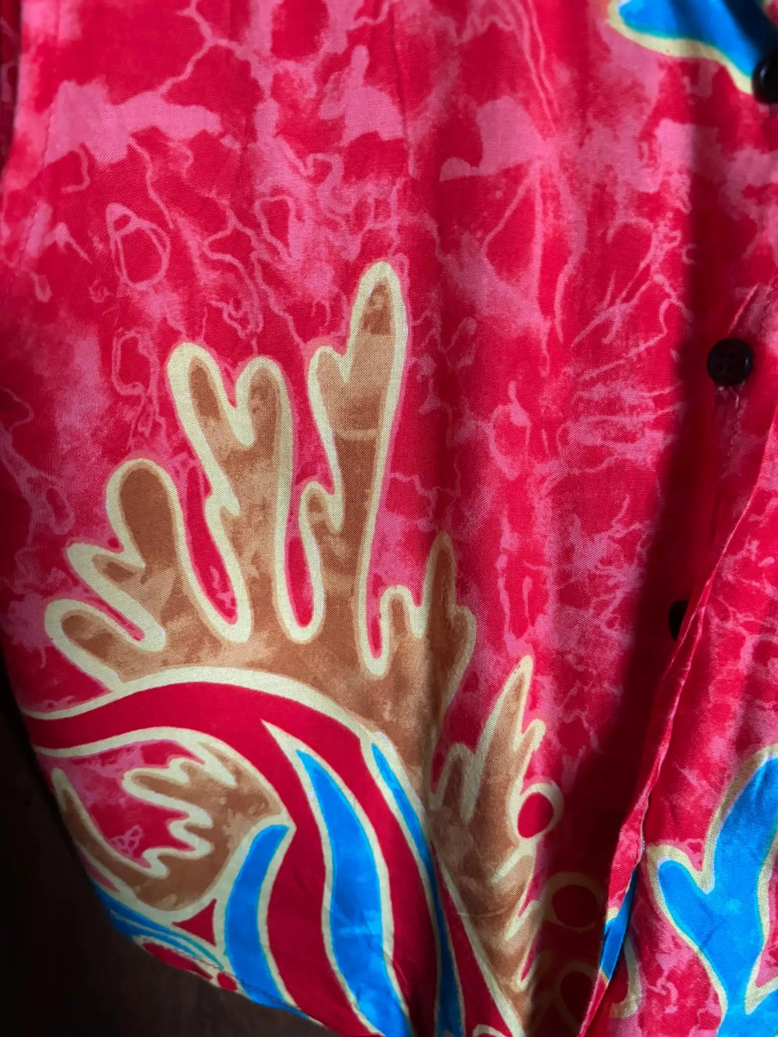Ensemble vintage tropical rouge – T. jusqu'au 38 – Années 90/2000