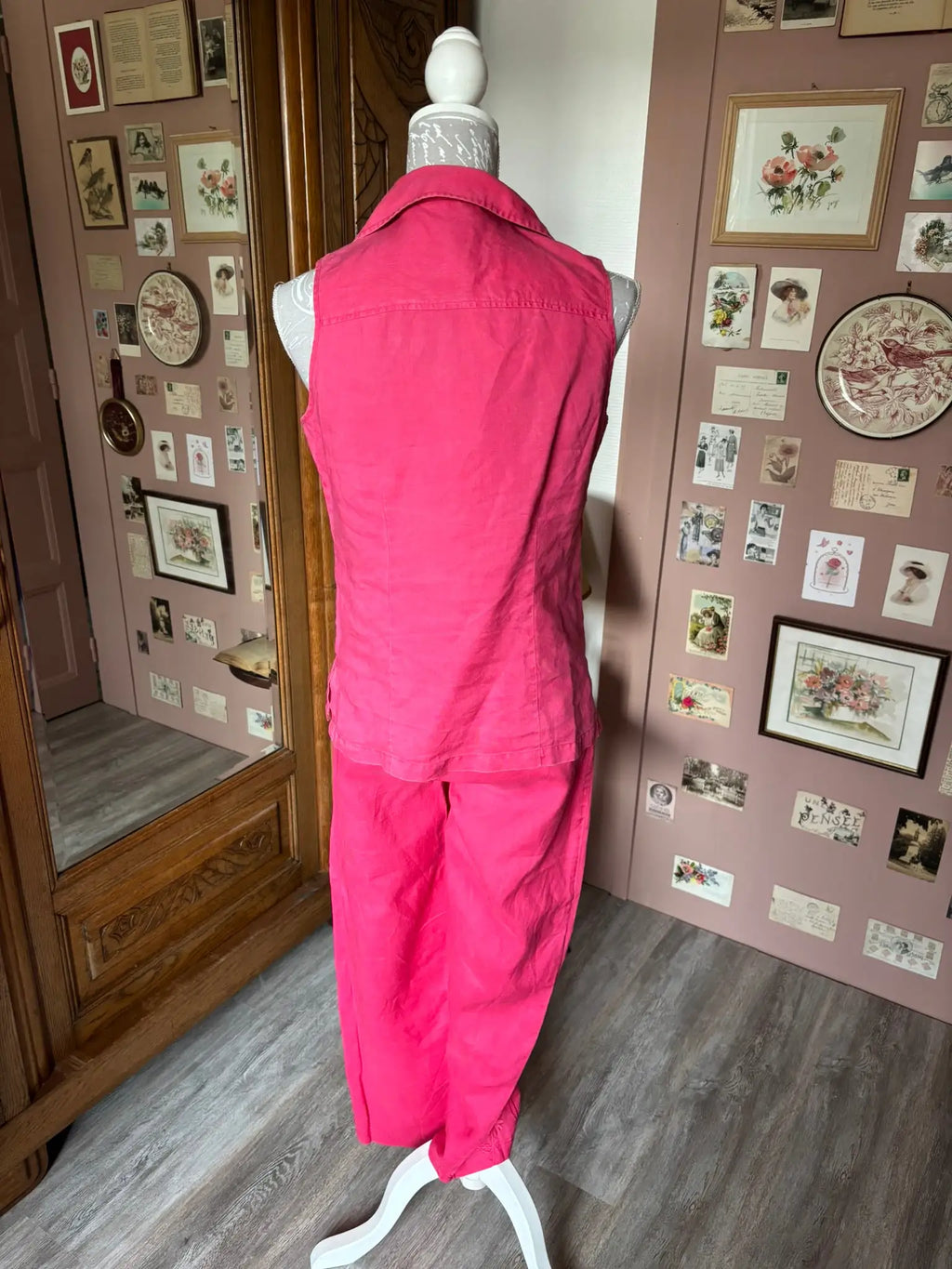 Ensemble vintage fuchsia brodé MBB Collection – T.34/36 - Années 90/2000