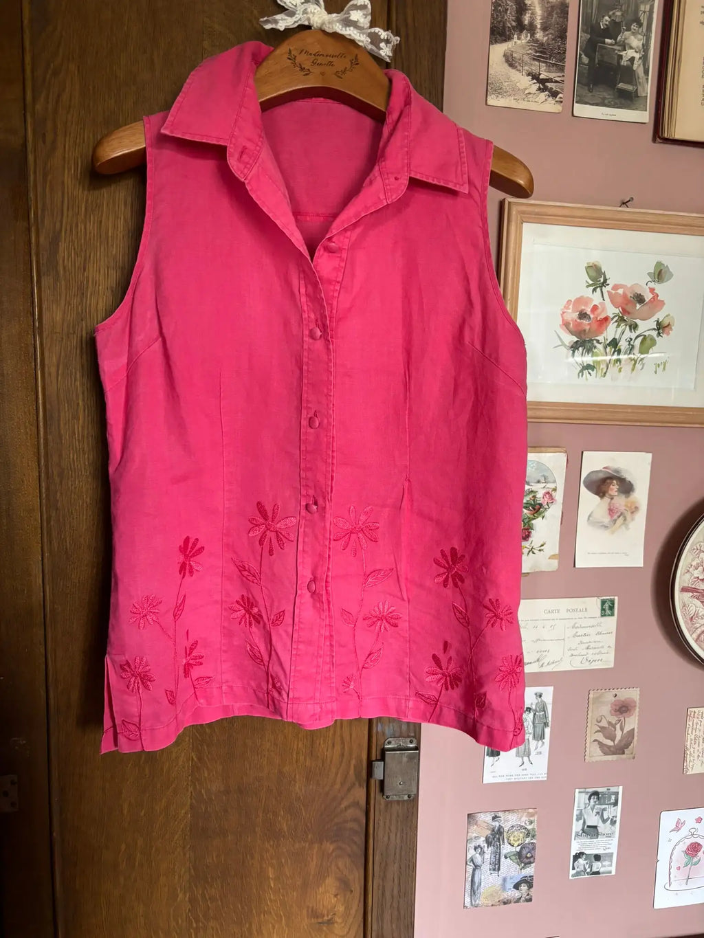 Ensemble vintage fuchsia brodé MBB Collection – T.34/36 - Années 90/2000