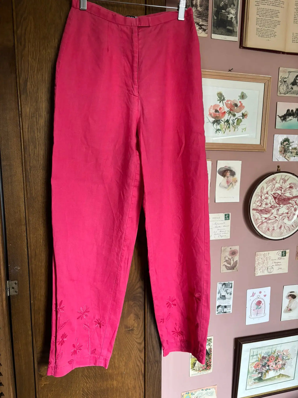 Ensemble vintage fuchsia brodé MBB Collection – T.34/36 - Années 90/2000