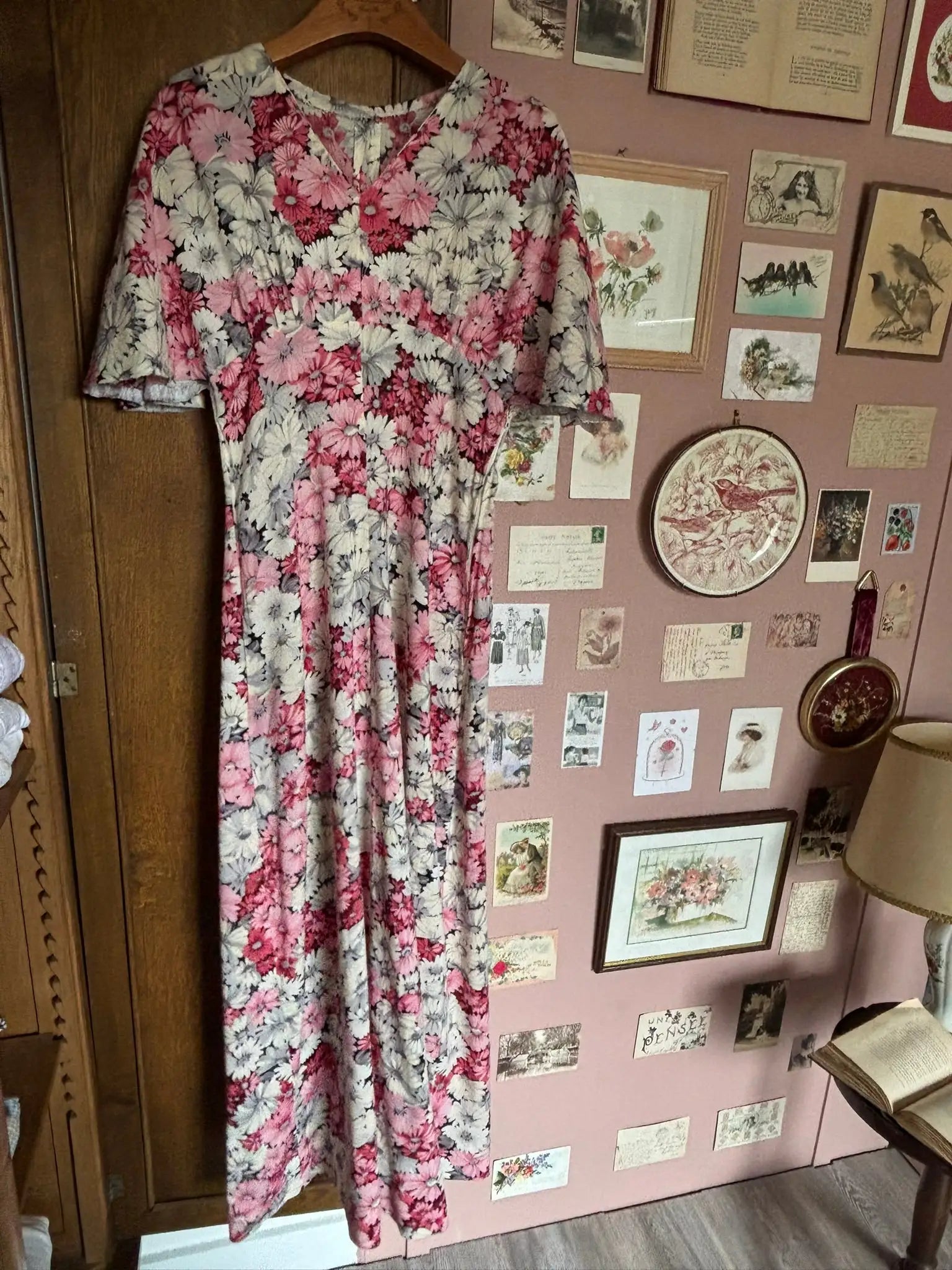Robe longue fleurie cousue main - T.36 - Vintage - Années 70/80