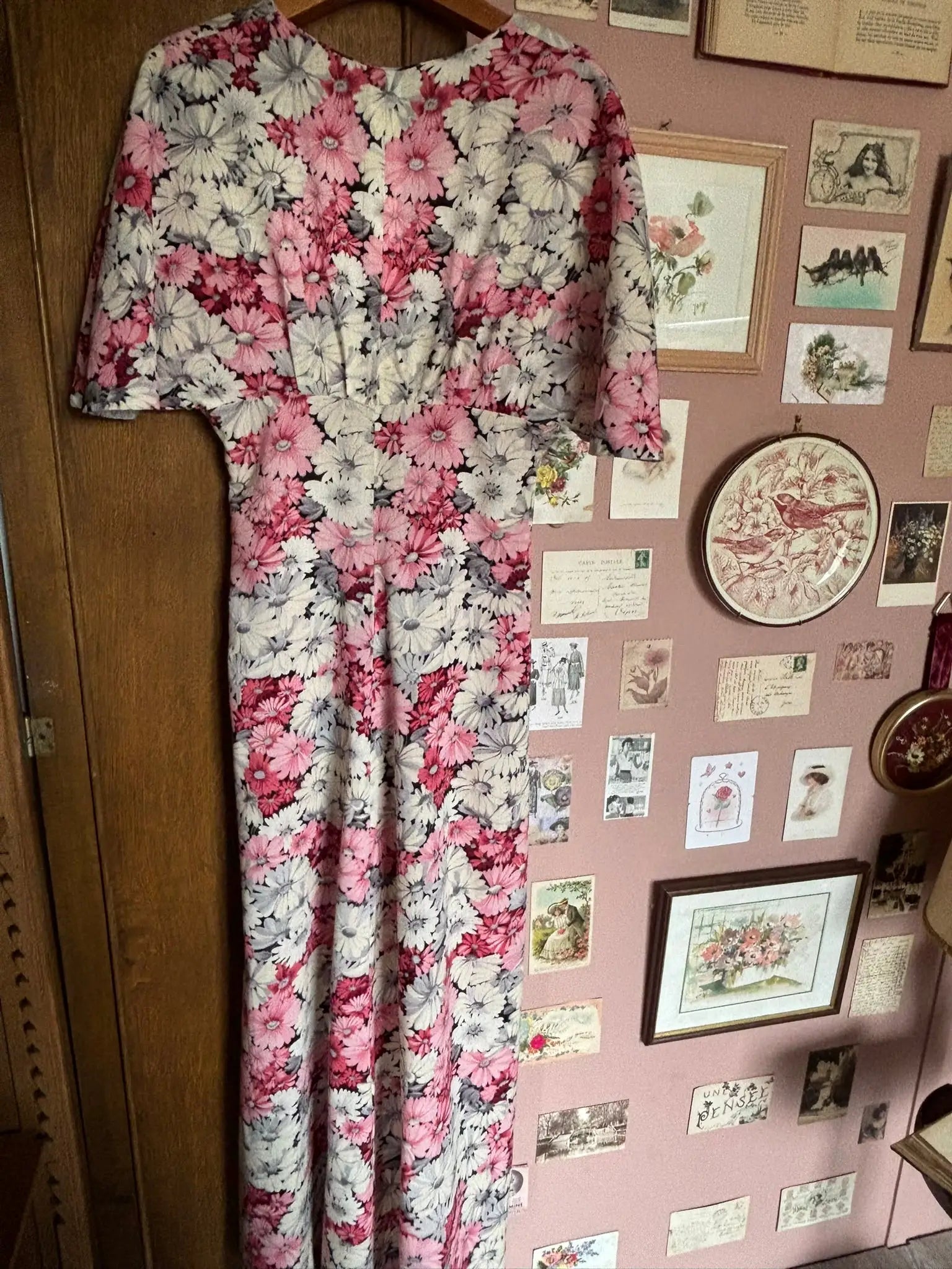 Robe longue fleurie cousue main - T.36 - Vintage - Années 70/80