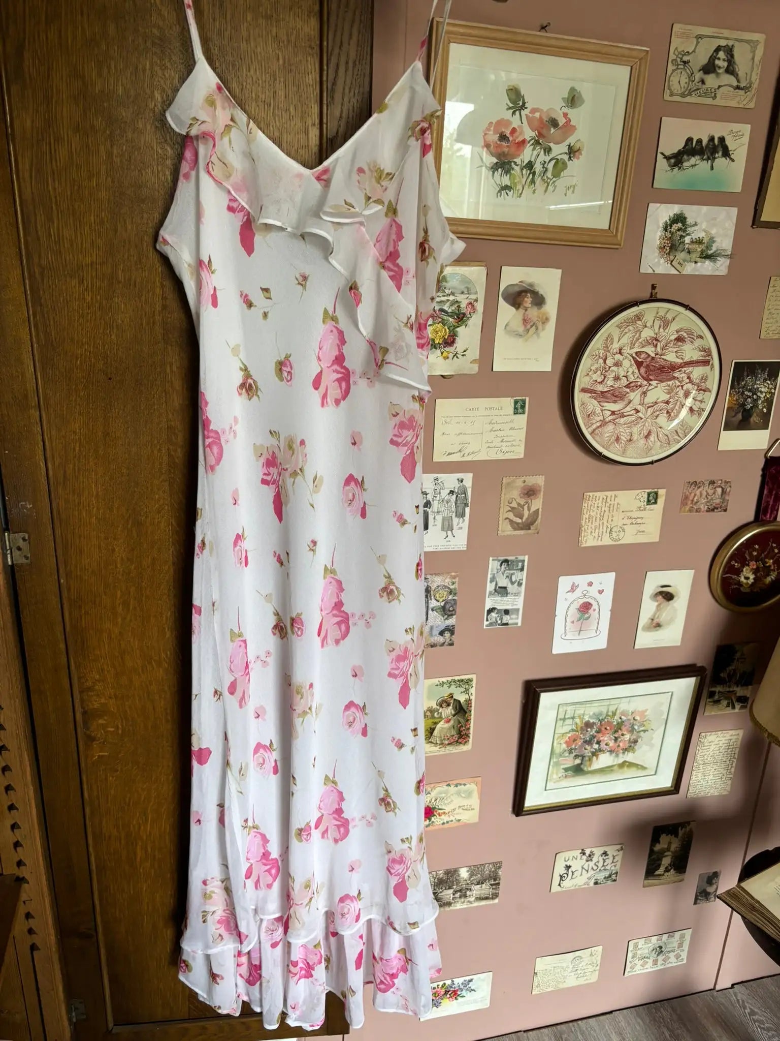 Robe longue fleurie à volants – L'Avion – T. 40/42 – Vintage années 90/2000
