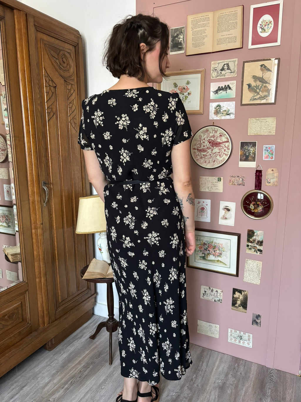 Robe longue fleurie – T.36/38 – Laura Ashley – Années 90/2000