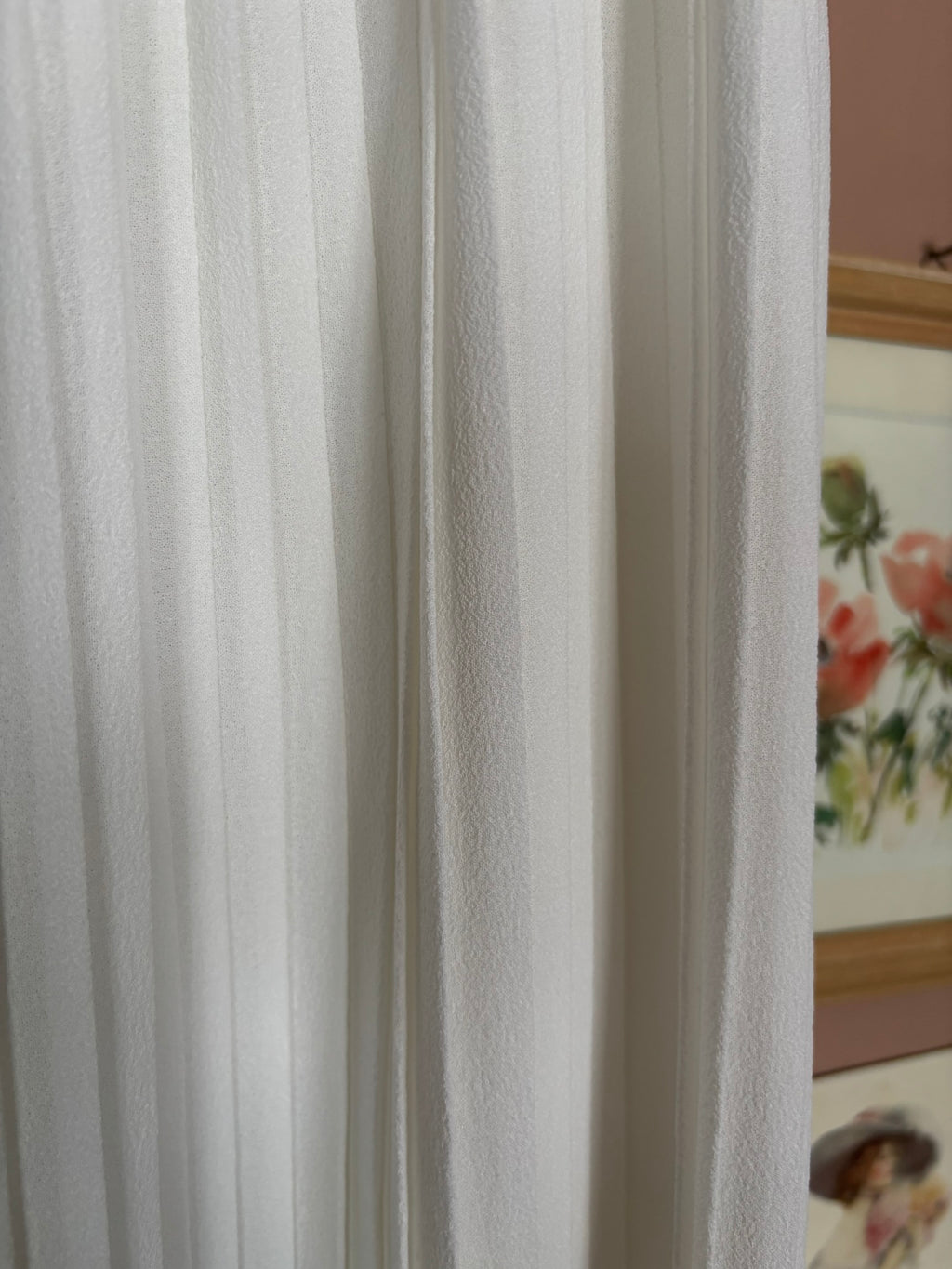Jupe midi plissée blanche – T. 34/36 – Vintage années 90