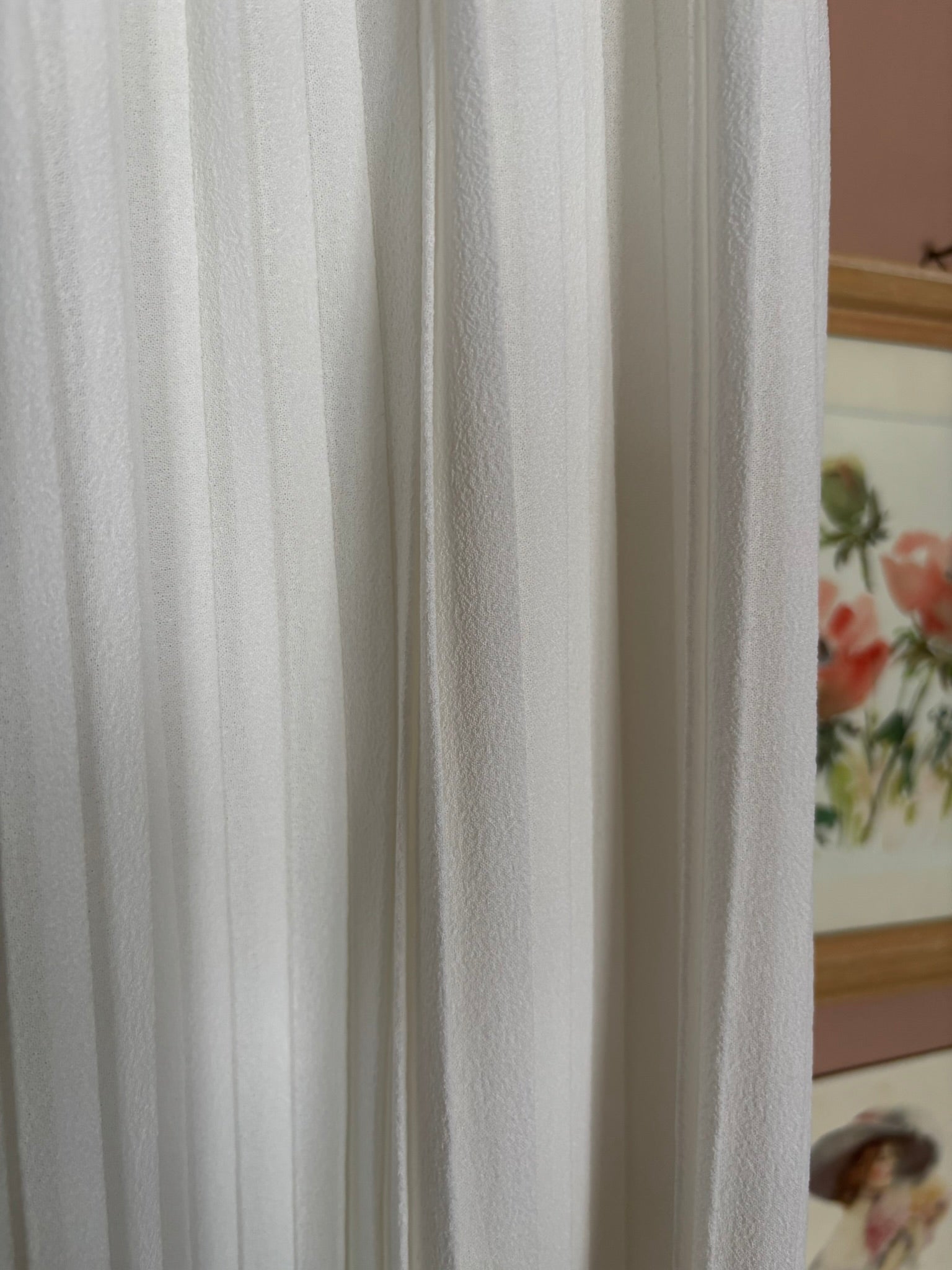 Jupe midi plissée blanche – T. 34/36 – Vintage années 90