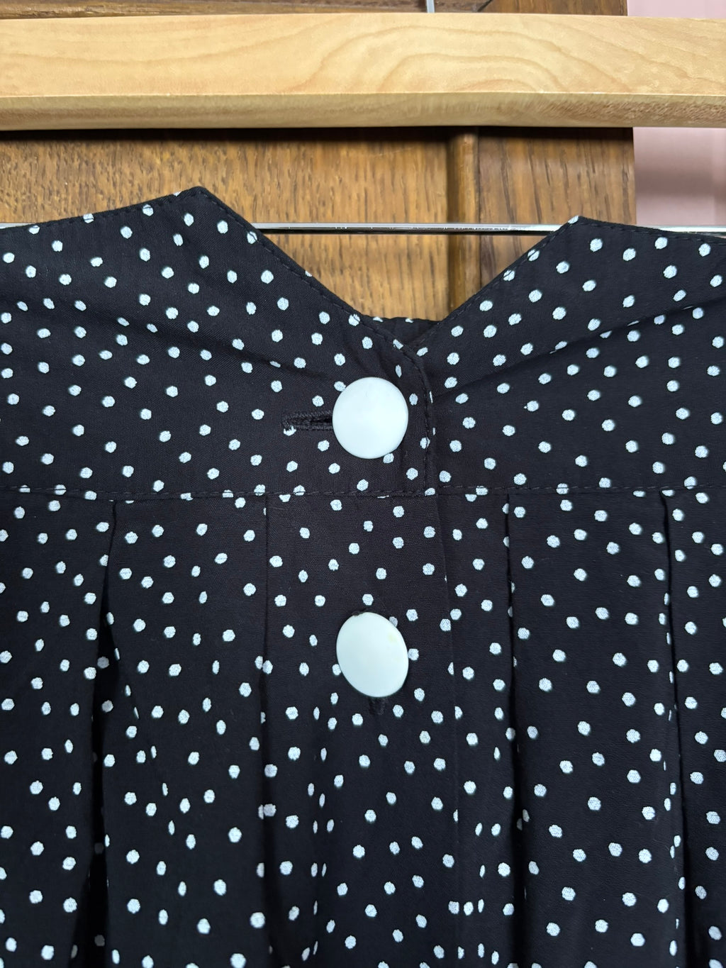 Jupe patineuse à pois noirs & blancs – T. 36/38 – Vintage années 80/90