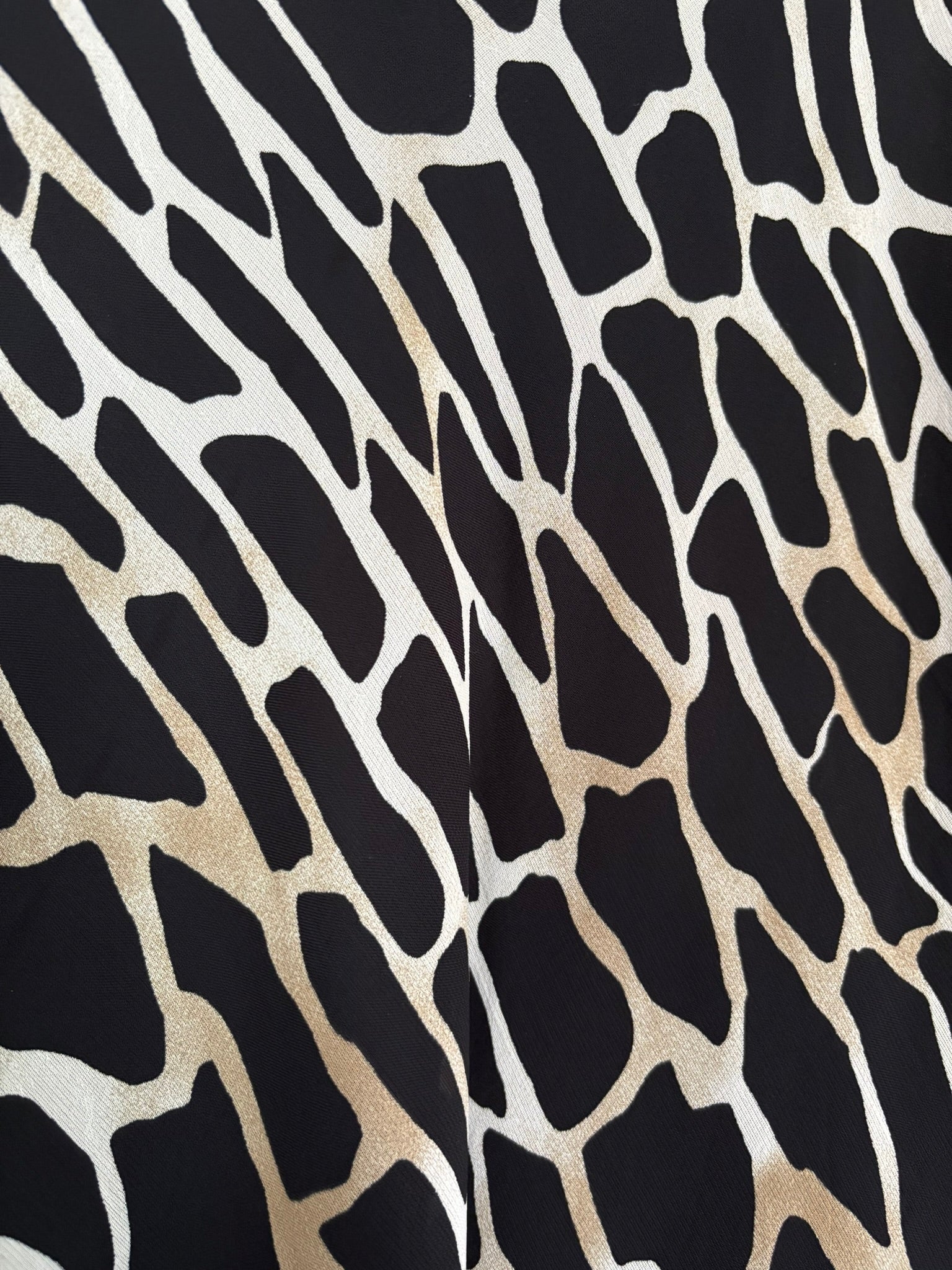 Jupe midi à motif animalier – T. 38/40 – Années 2000