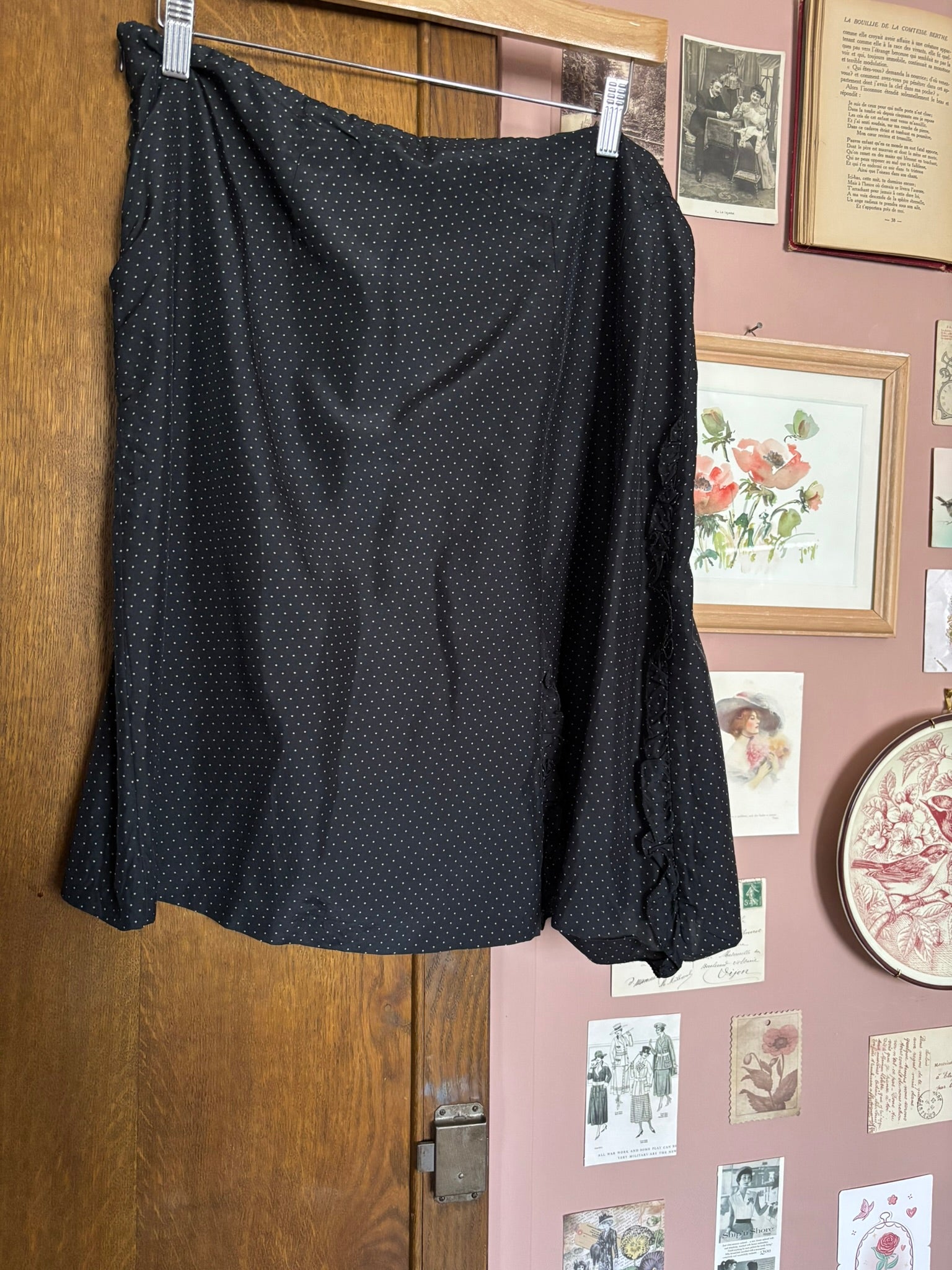 Jupe fluide en soie à pois – T.40 – Sportmax – Vintage – Années 90/2000