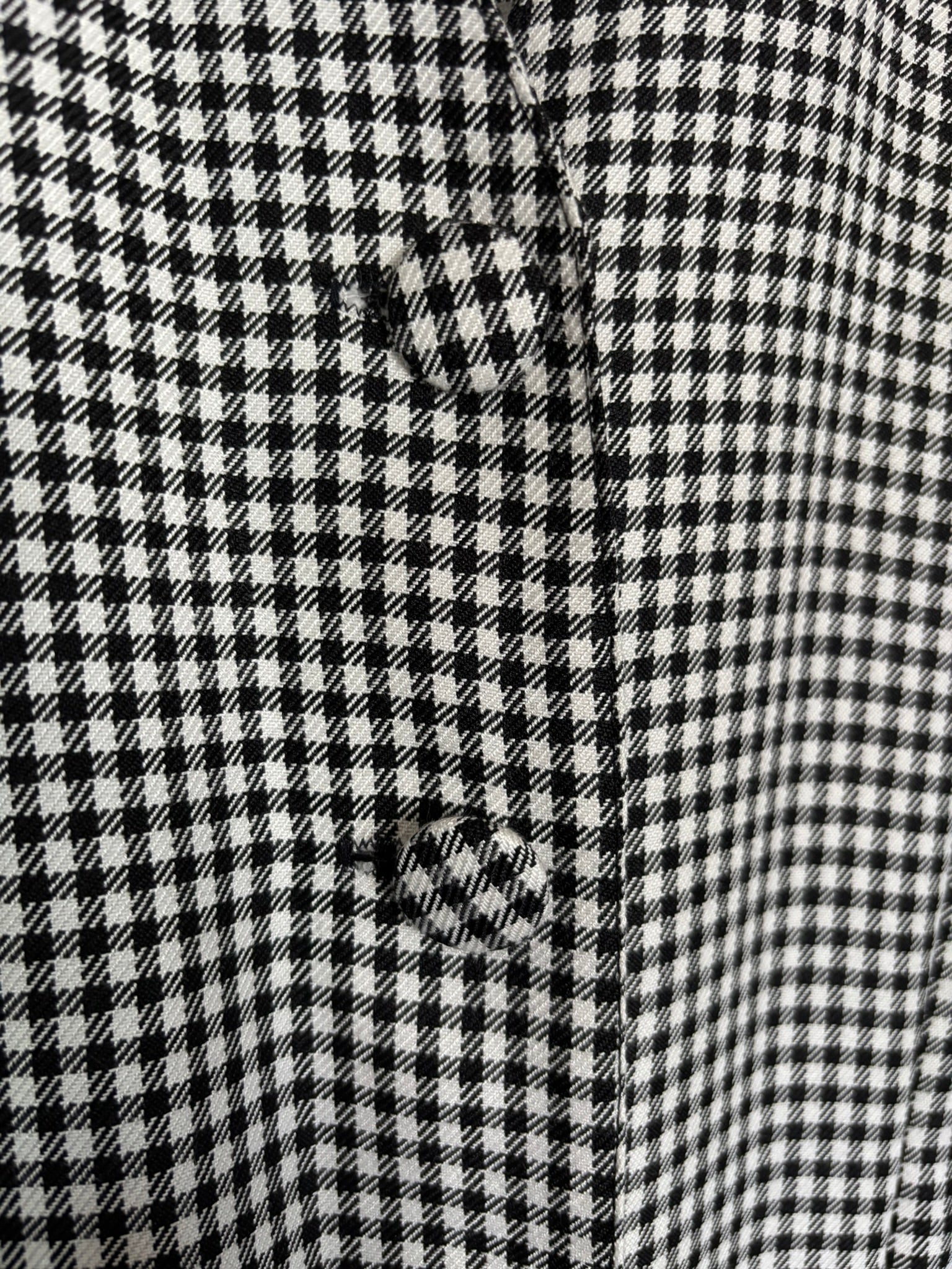 Veste vichy vintage noir & blanc – T.44/46 - Années 80/90
