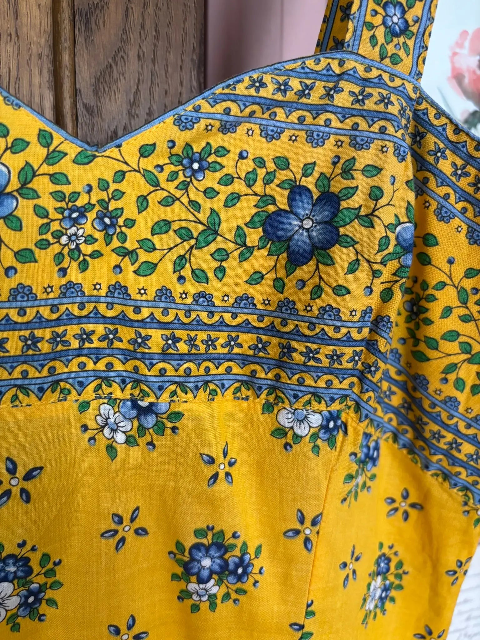 Robe à bretelles Valdrome – T.34/36 – Vintage années 70