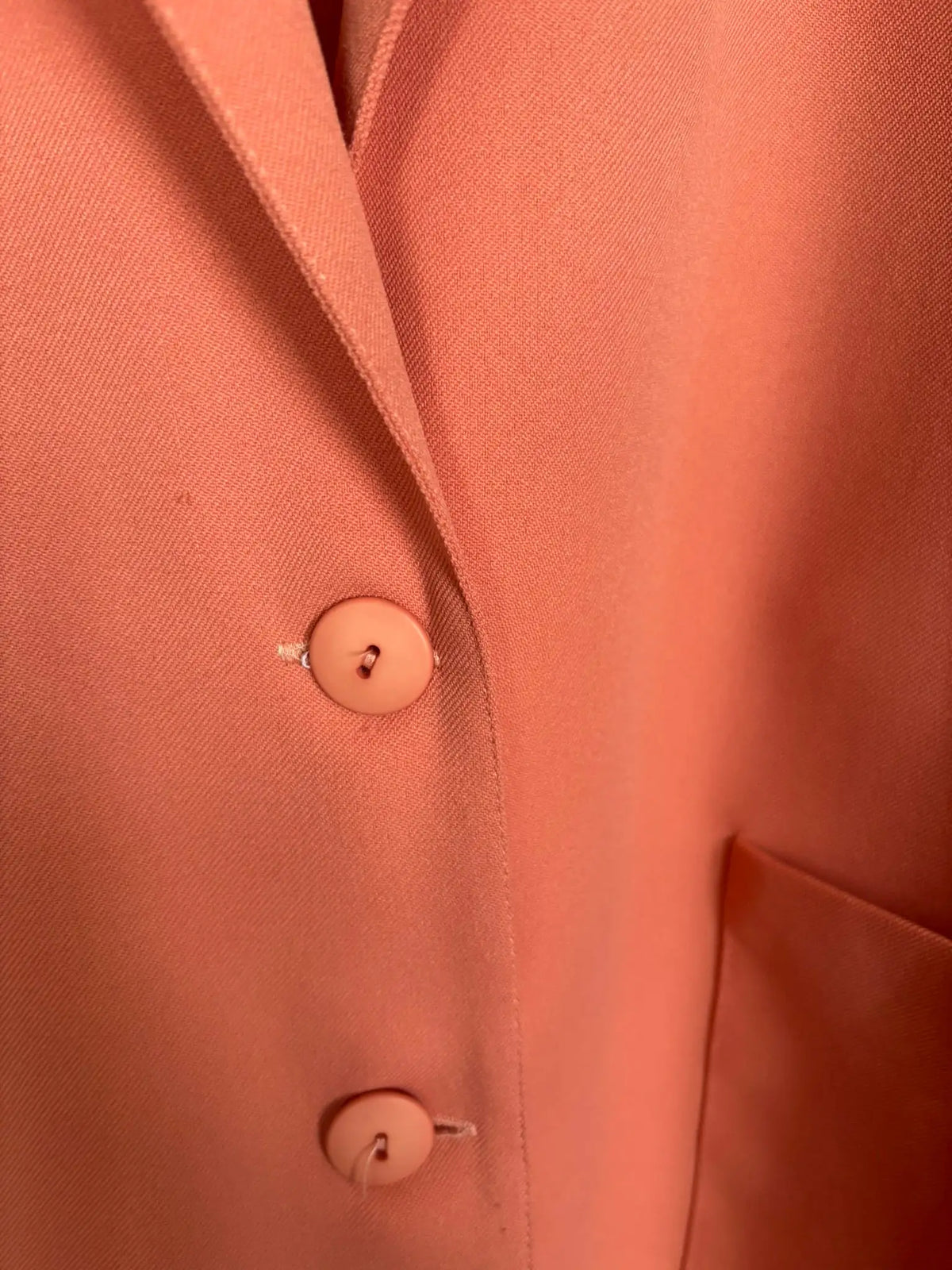 Veste blazer oversize vintage couleur pêche – Fabriquée en France – T. 46 - Années 80/90