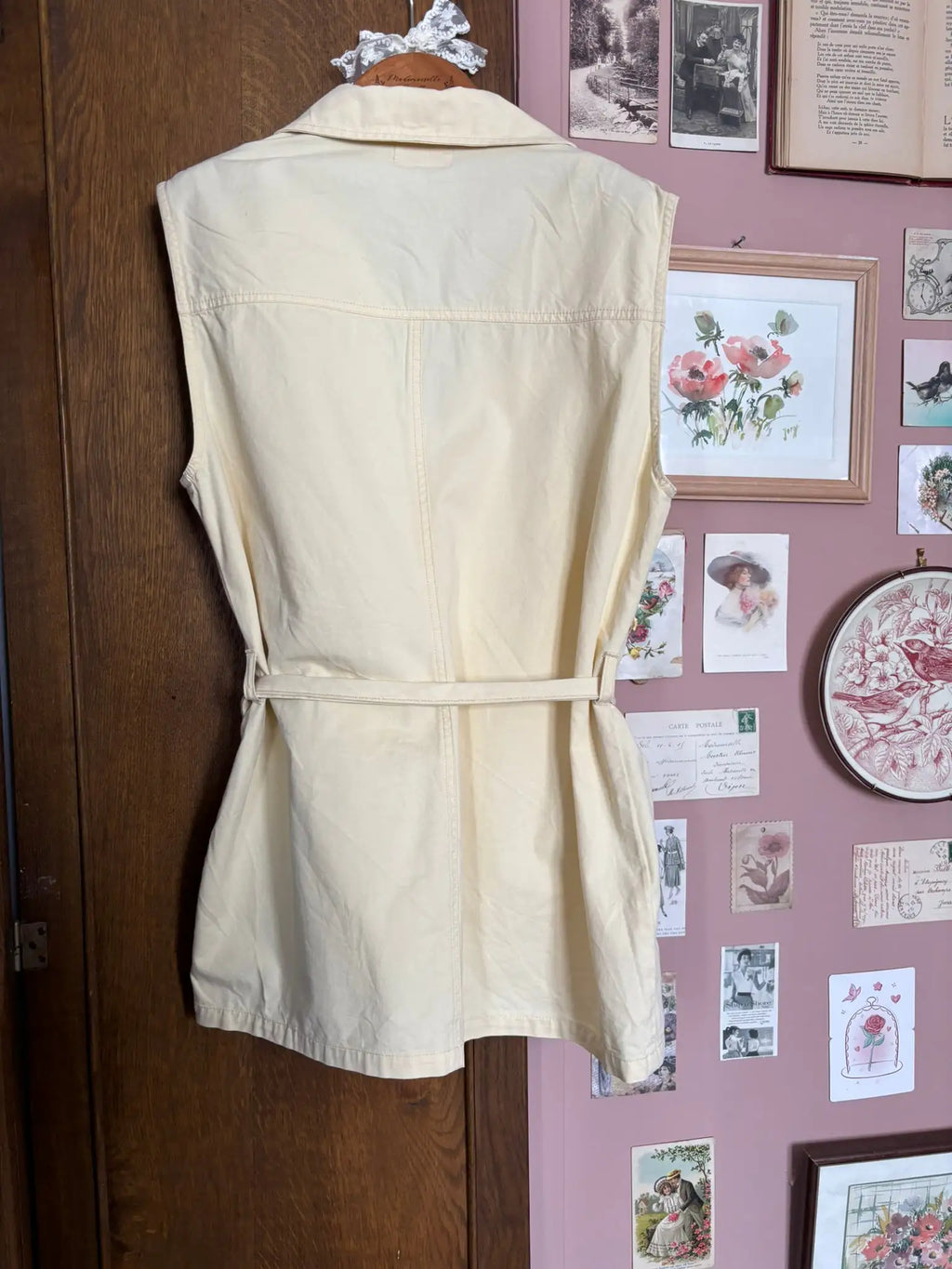 Gilet saharien vintage jaune vanille Kiabi – T. 38 - Années 90/2000