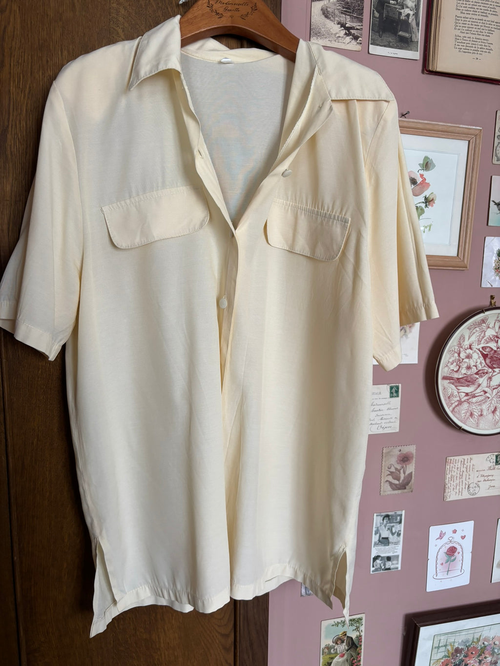 Vintage pastel yellow blouse – Size 14/16 - 80s/90s