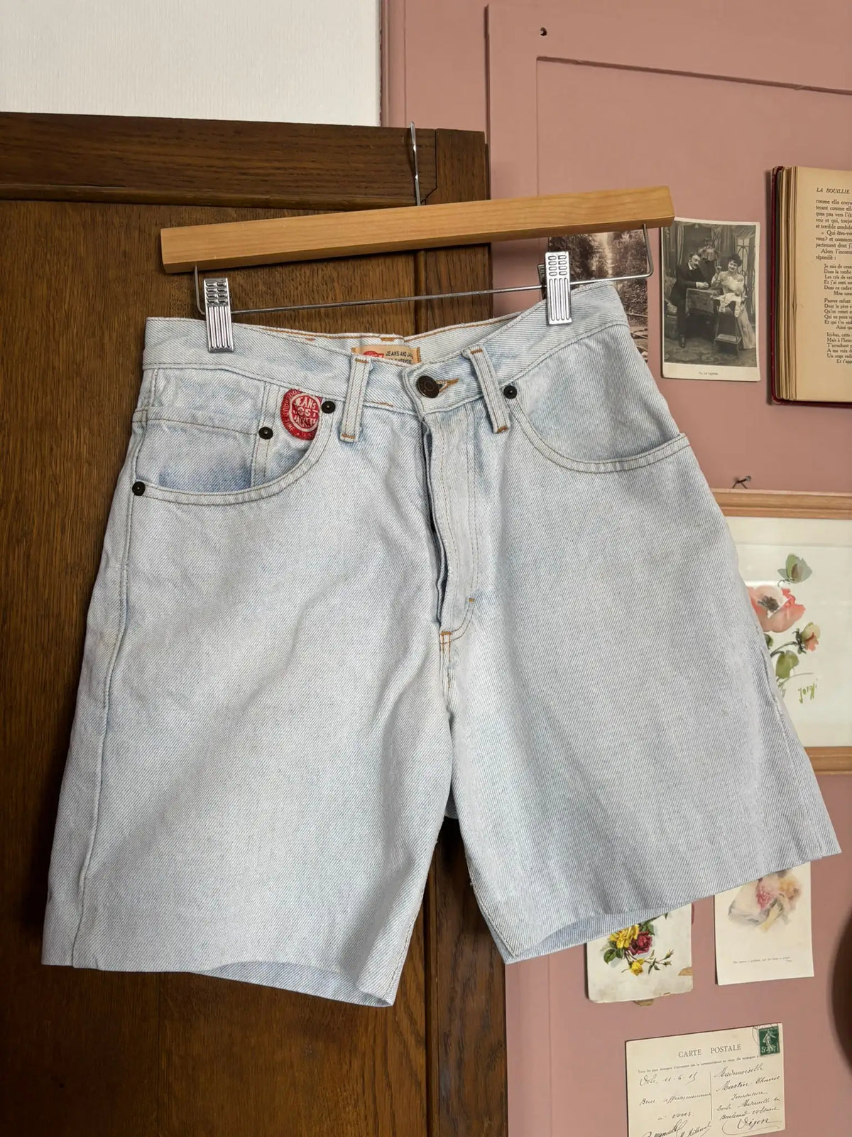 Short en jean clair taille haute Jost – T.34 – Vintage années 80/90