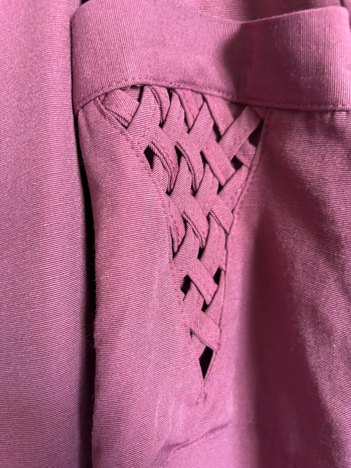 Jupe midi prune à taille ajustable – T.40/42 – Vintage années 90