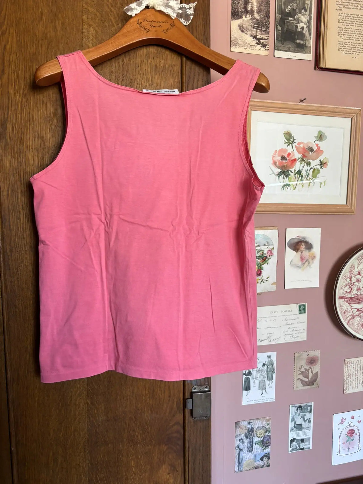 Débardeur Pierre Cardin rose – T.36/38 – Vintage années 90/2000