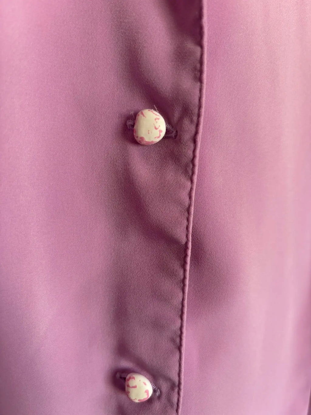 Chemisier fluide lilas satiné Gevana – T.44 – Vintage années 90