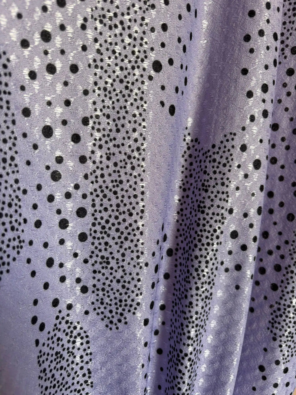 Robe plissée satinée lavande – Vintage – T.42/44– Années 80/90