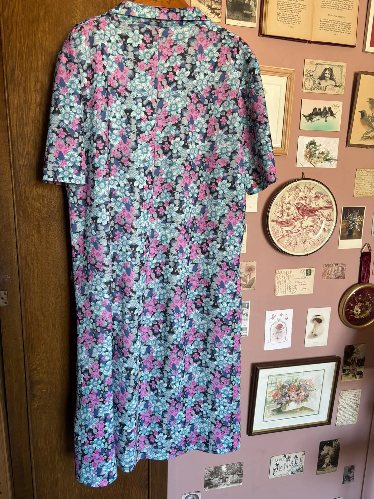 Robe chemise vintage fleurie – T.46/48 – Années 90