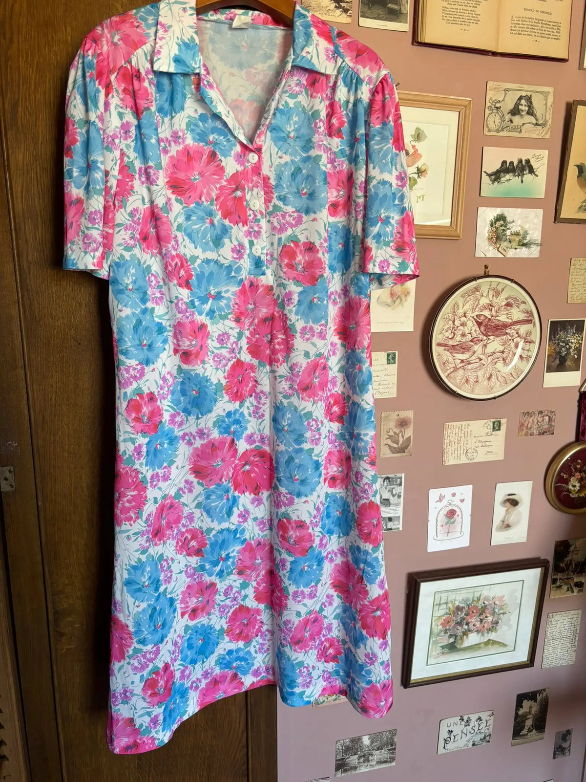 Robe vintage fleurie pastel – T.42/44 - Années 90