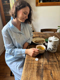Chemise de nuit vintage bleu ciel brodée Lingelor – T.38/40 – Années 70/80